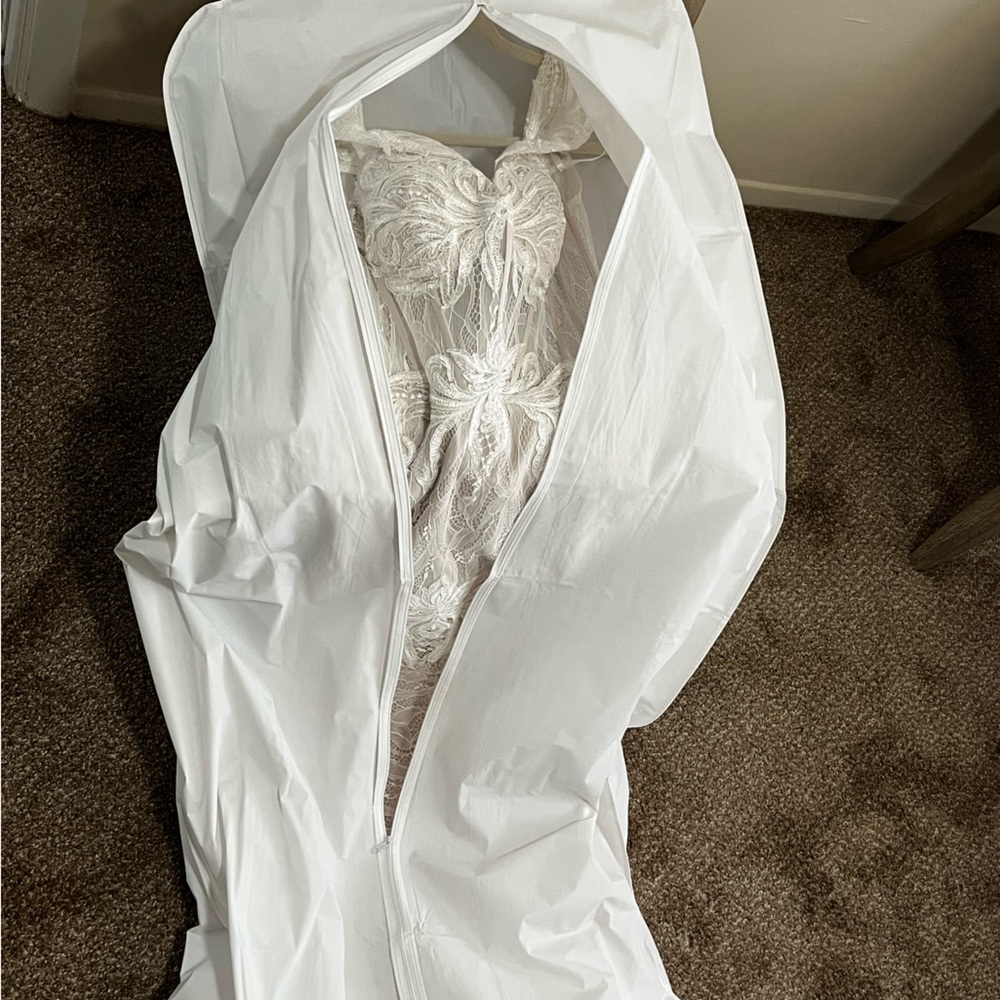 Andrea and Leo Couture Off Shoulder Wedding Lace Gown 👰‍♀️ - Picture 6 of 13